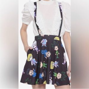 Hot Topic Hunter X Hunter Black Character Skirt With Suspenders